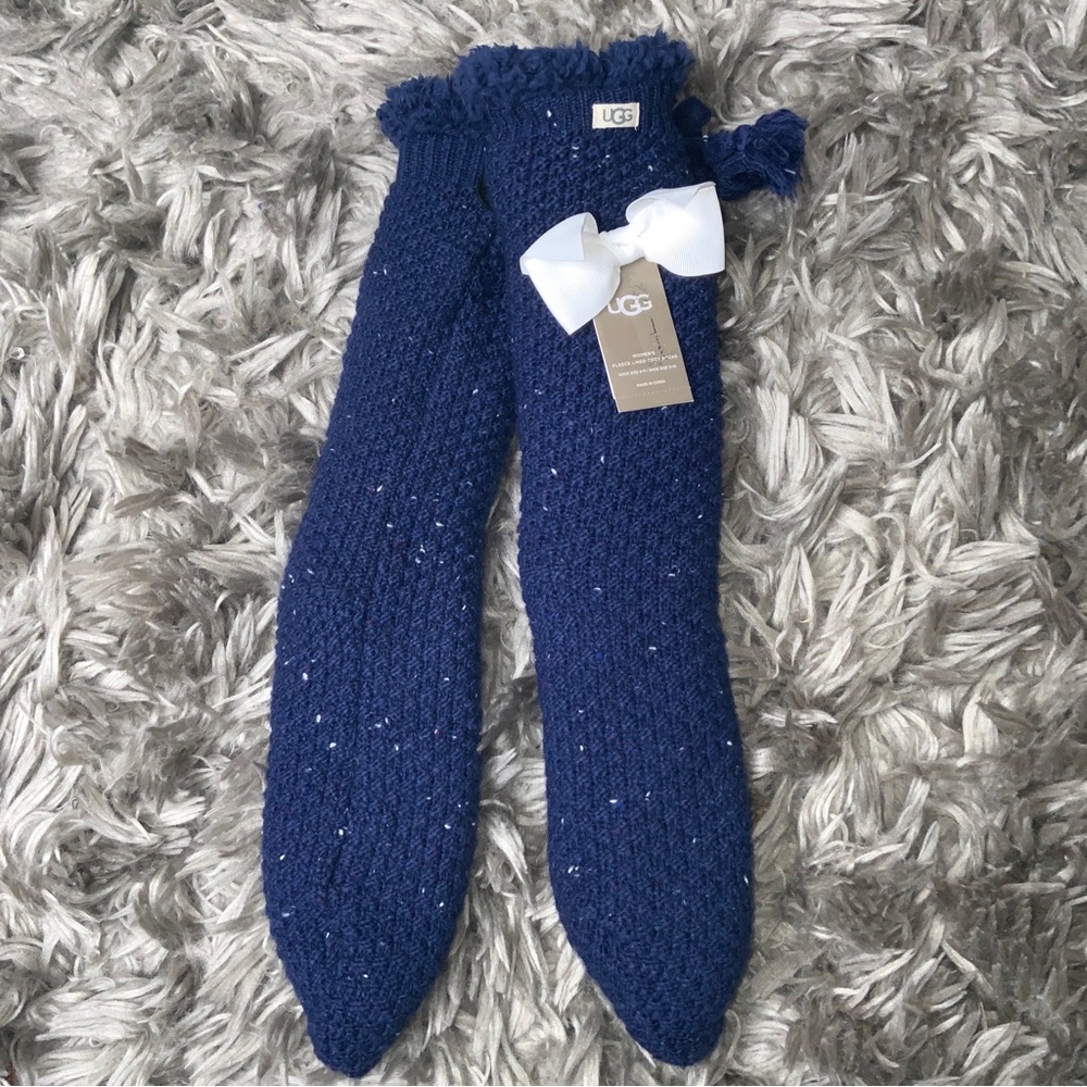 UGG Women’s Marlin Blue Fleece Lined Cozy Socks